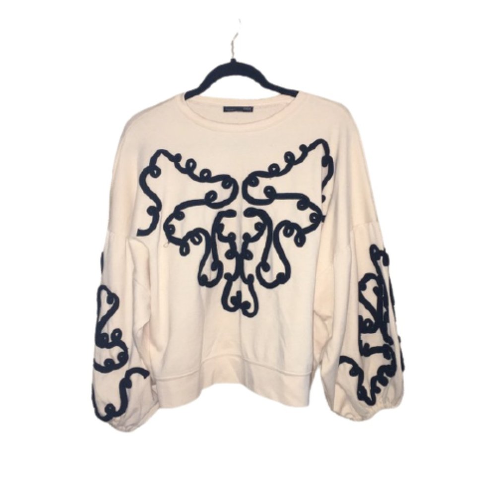 Zara Black Embroidered Sweater - Picture 10 of 13